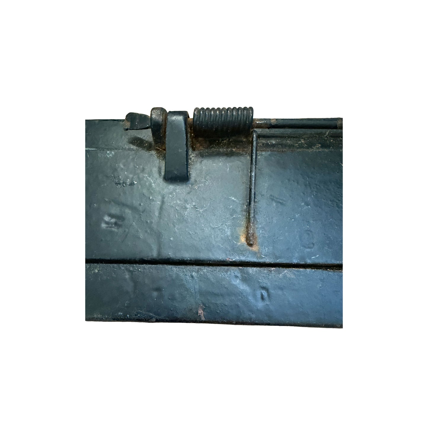 A Vintage Cast Iron Fleur-de-Lys Letterbox Plate