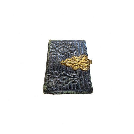 Victorian Miniature Leather Portrait Album Circa 1865