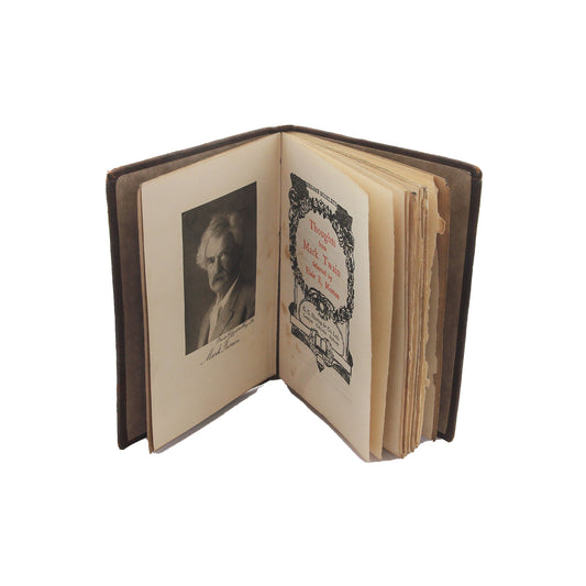 miniature book by Mark Twain sesame showing inside illustration and motif