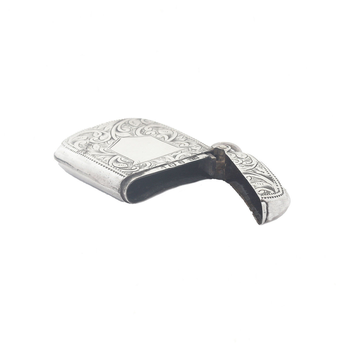 Edwardian Sterling Silver Swirl Vesta Case dated 1906