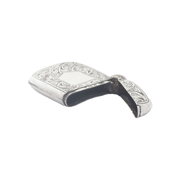 Edwardian Sterling Silver Swirl Vesta Case dated 1906