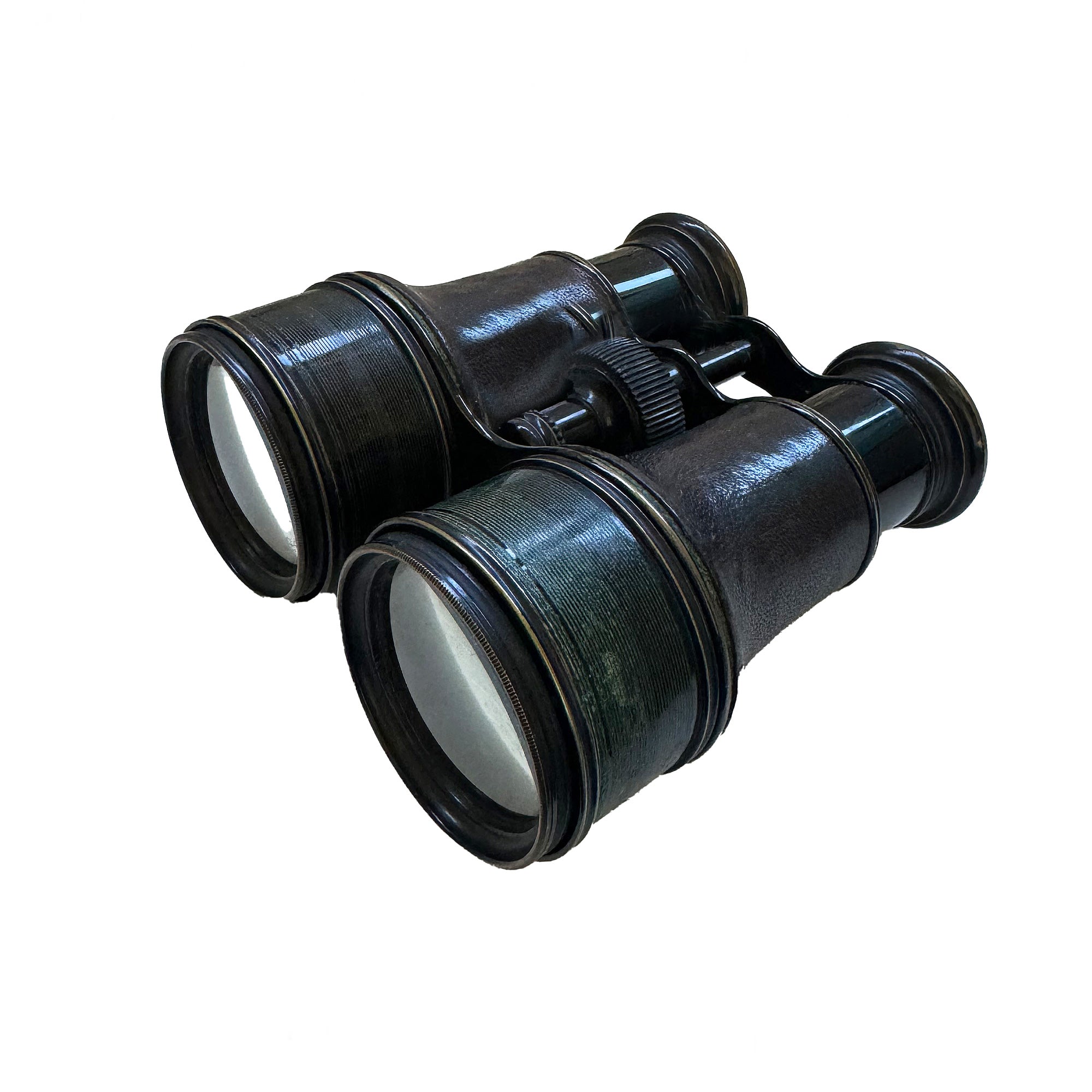Vintage-style binoculars on a white background