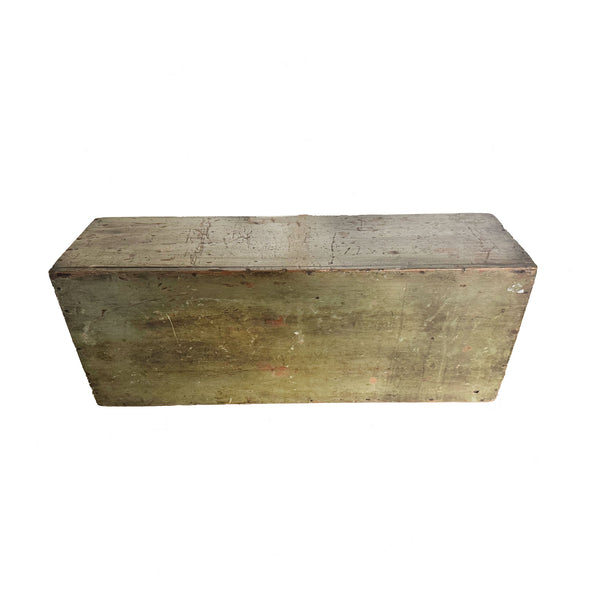 antique wooden box on a white background