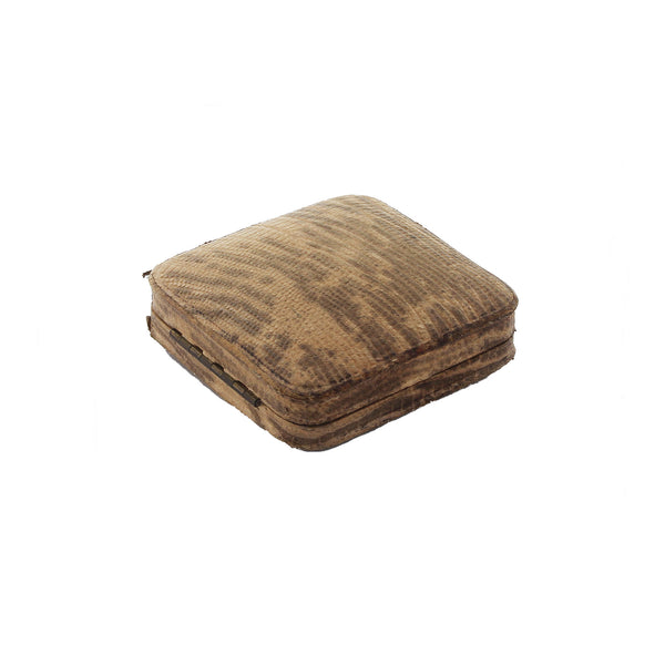 Brown cushion brooch box on a white background