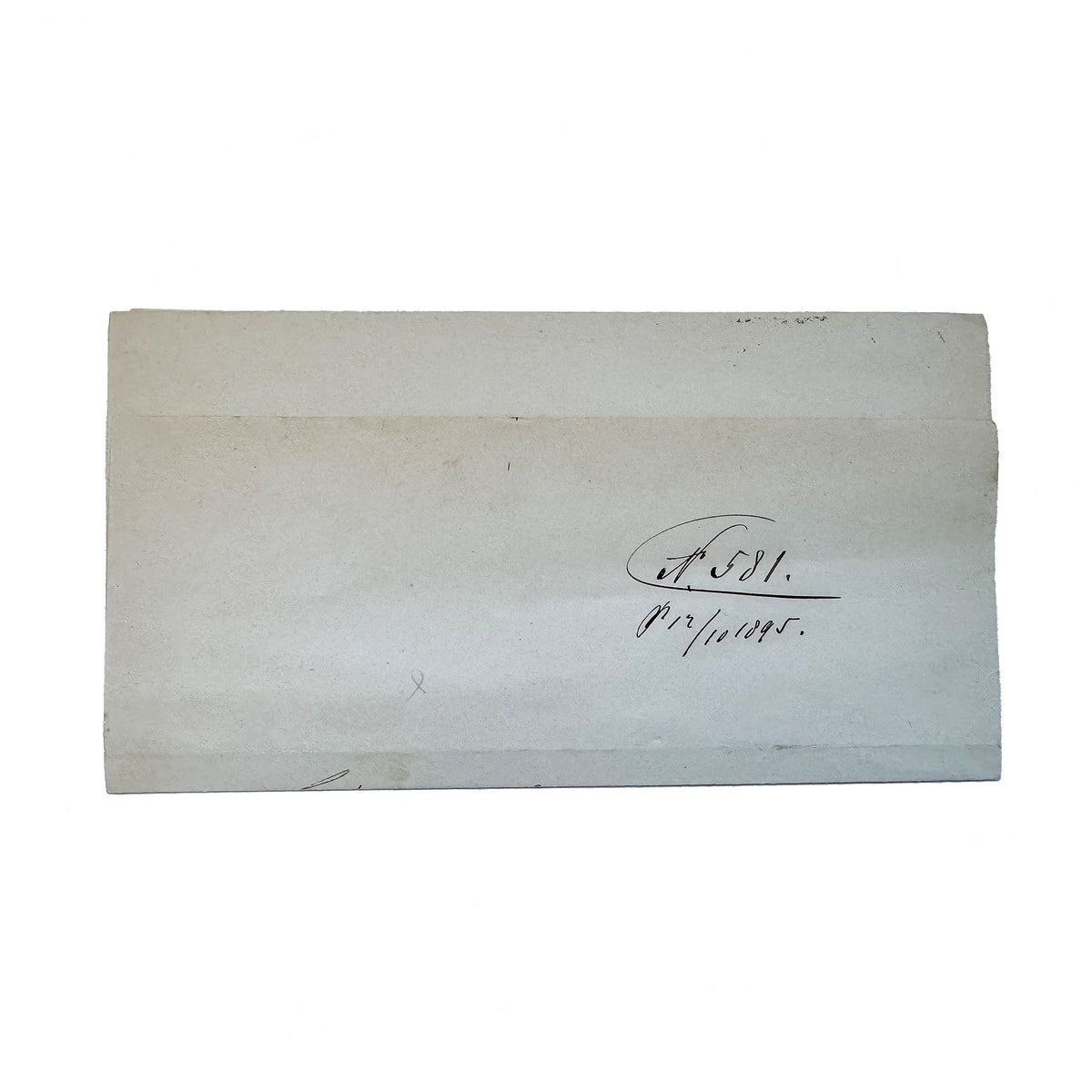 folded up white letter with 1895 date