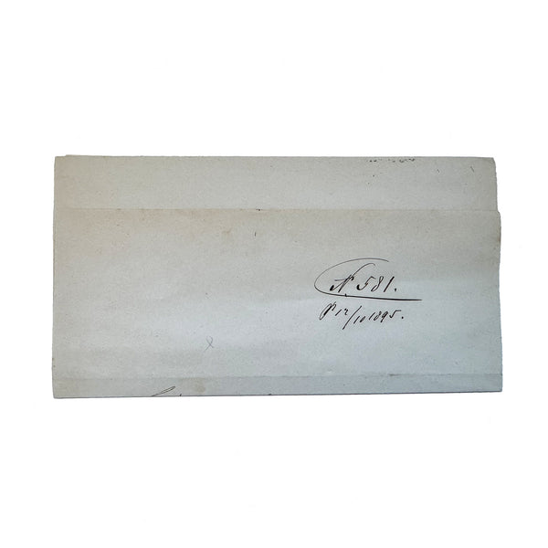 folded up white letter with 1895 date
