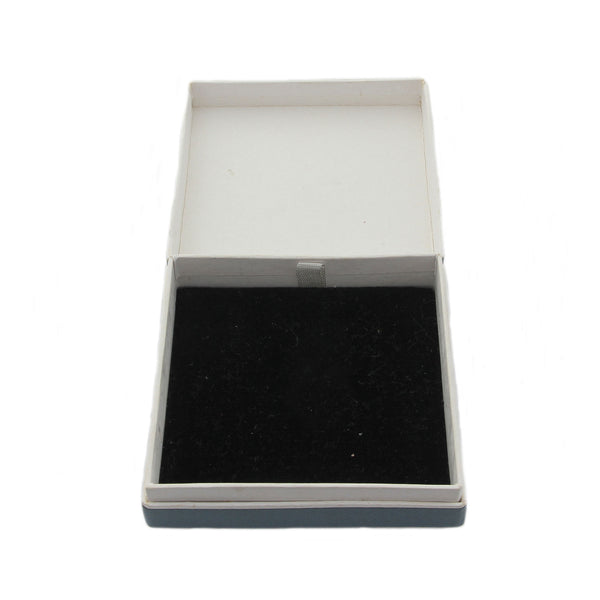 opened plain box in a rectangular container on a white background