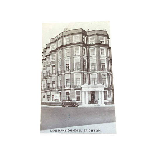Vintage 1930s Postcard of Lion Mansion Hotel in Brighton Sussex