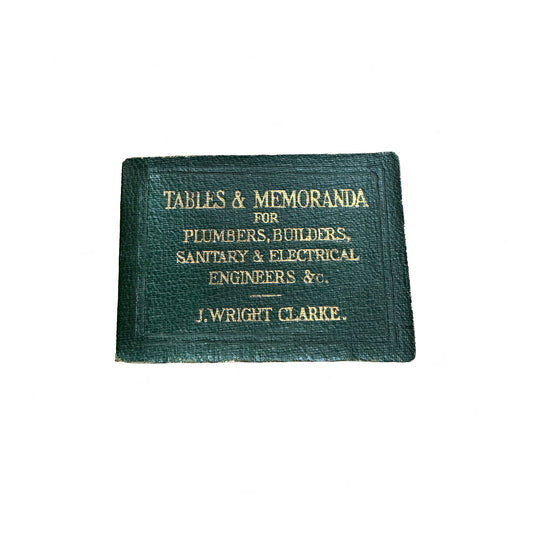 A Pocket Book of Memoranda for Plumbers dated 1931