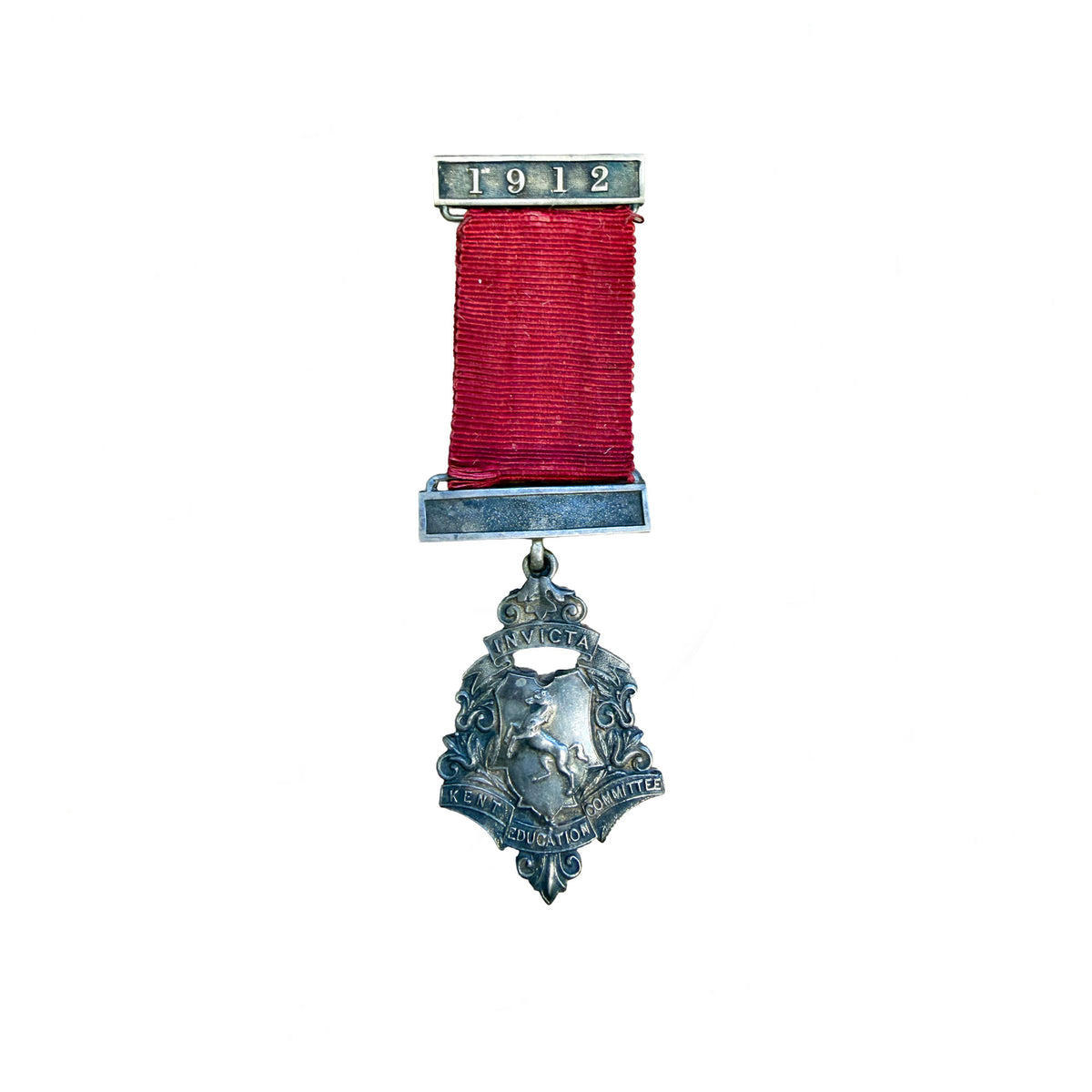 Antique Silver Kent Education Committee Medal Dated 1912