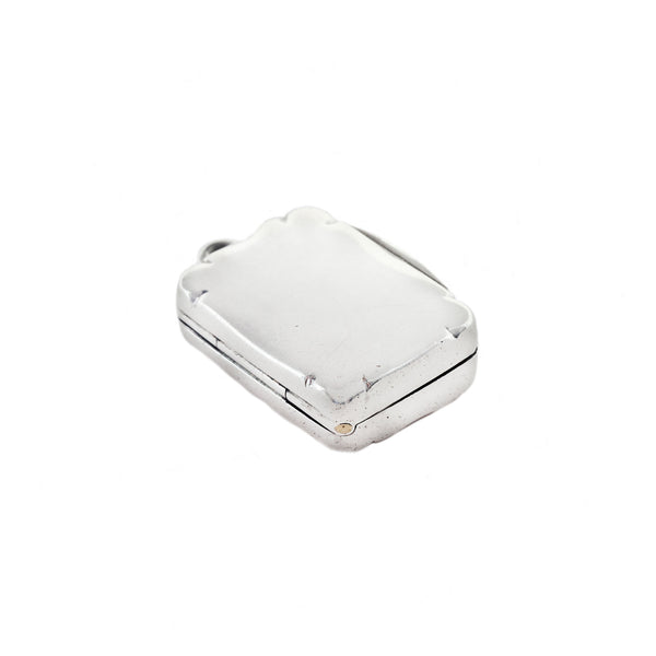 Silver plain vinaigrette on a white background