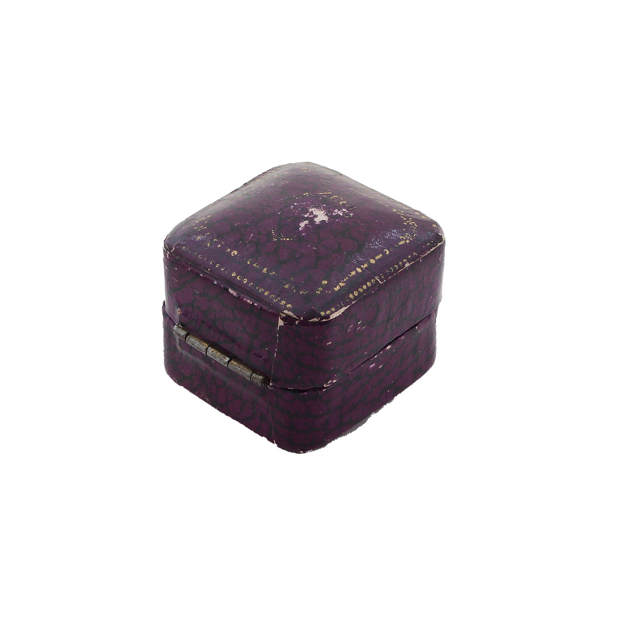 Small purple jewelry box on a white background