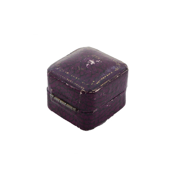 Small purple jewelry box on a white background