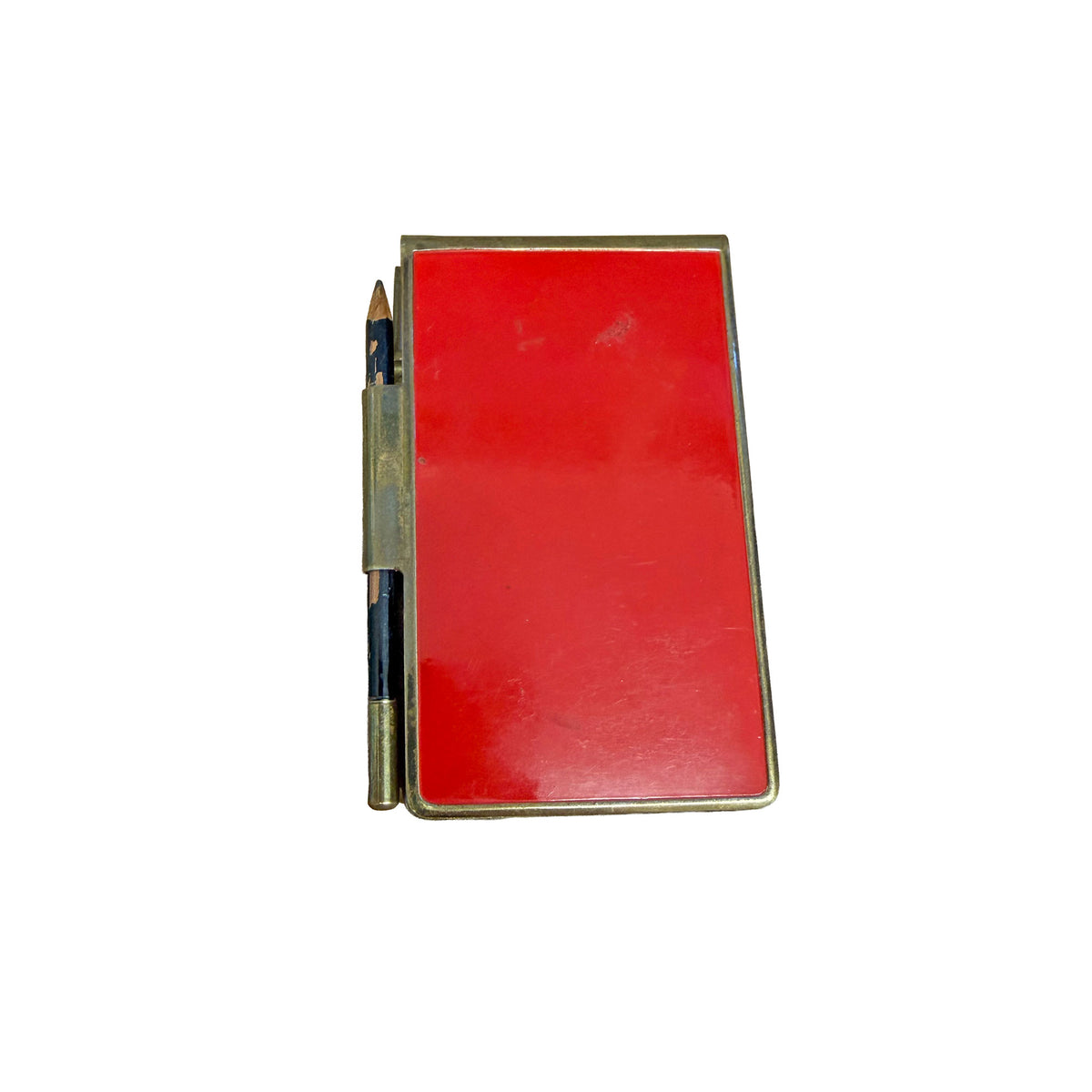 Vintage Art Deco Style Brass & Enamel Miniature Notebook