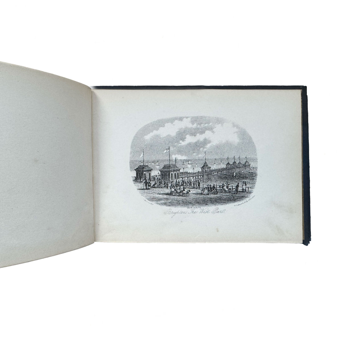 Brighton west pier antique plate in book
