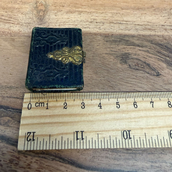 Victorian Miniature Leather Portrait Album Circa 1865