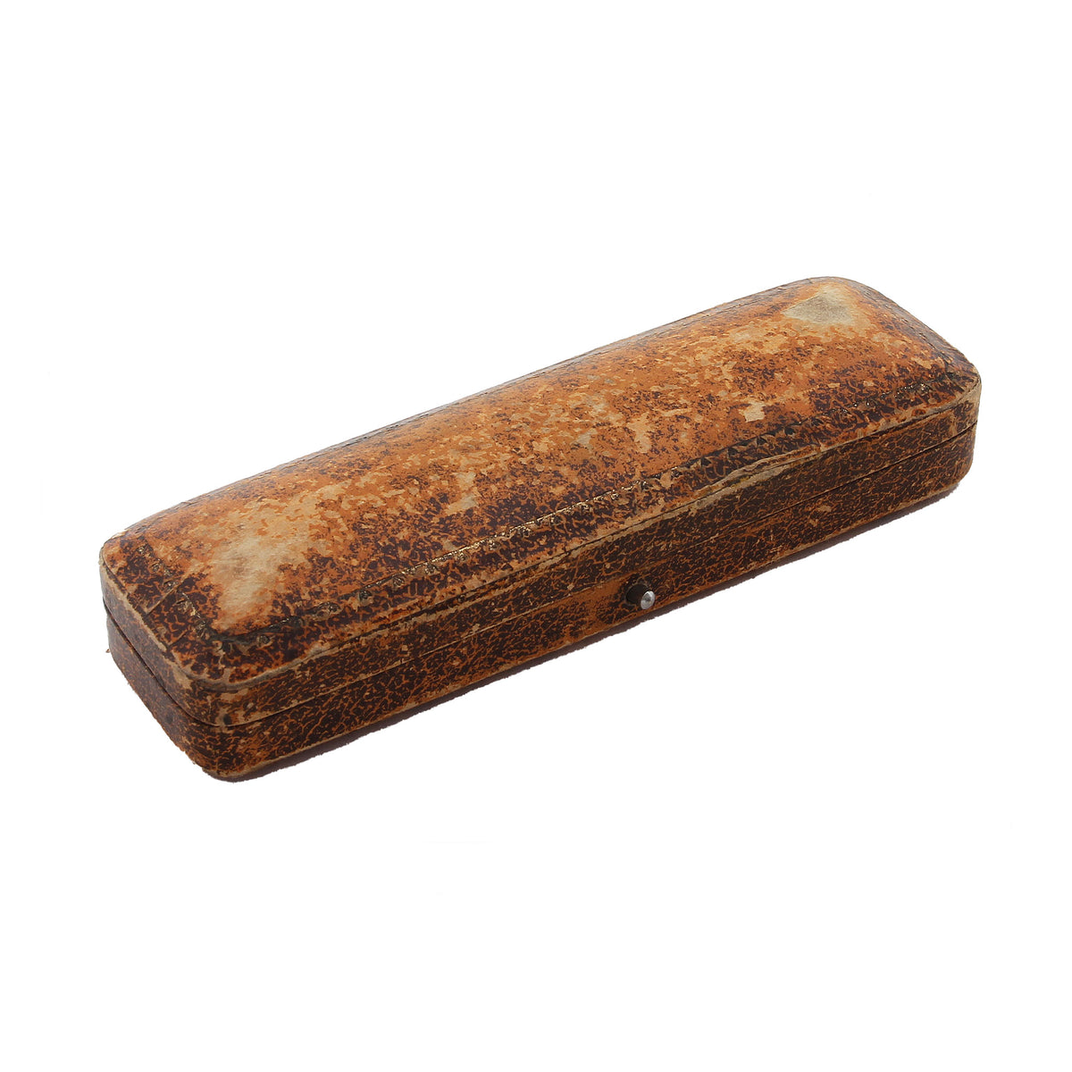 Rustic wooden box on a white background