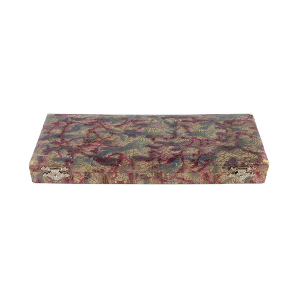 Decorative box with a floral pattern on a white background