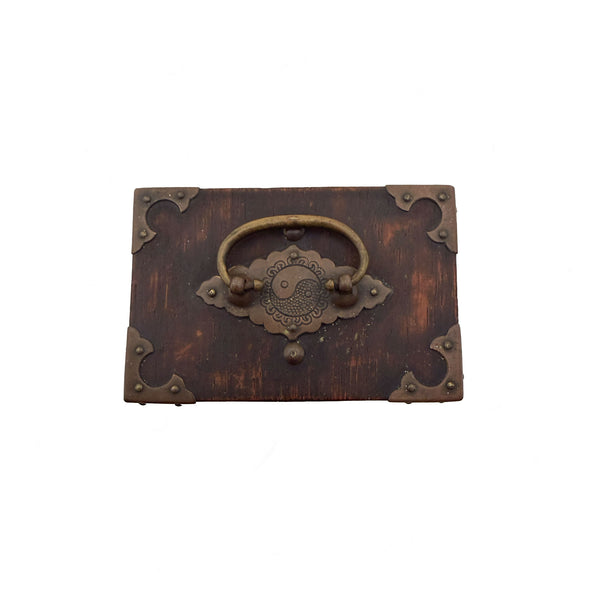 Antique De La Rue Playing Card Set in K. Inouye Kobe Wood & Brass Case