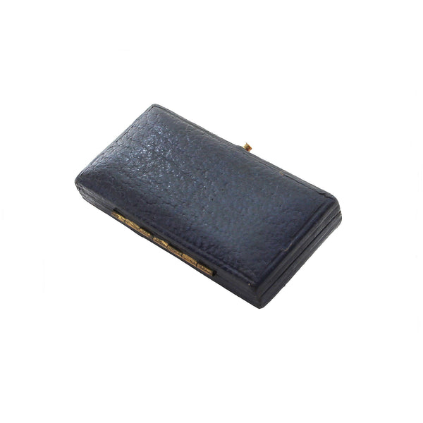 blue rectangular hinged closed box for brooches