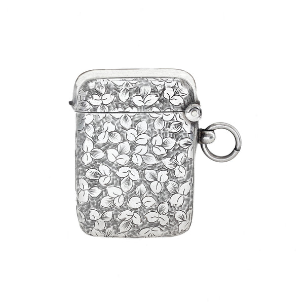 Silver floral vesta with floral pattern on a white background