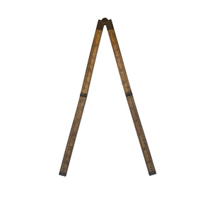vintage wooden ruler with folds