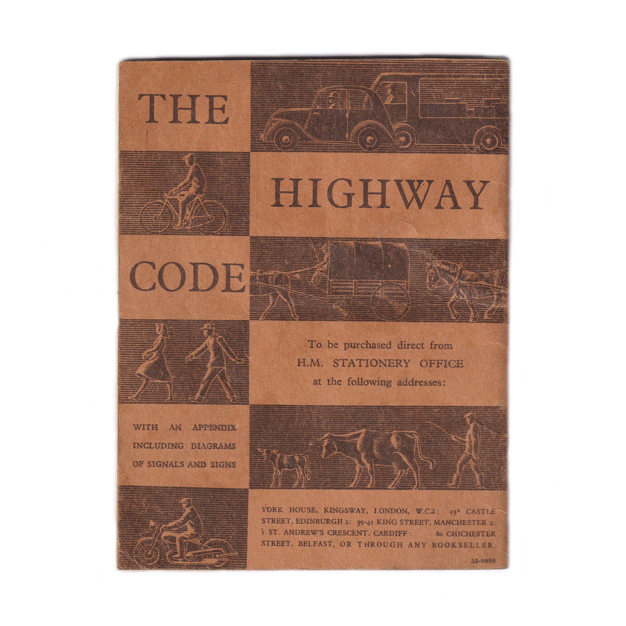 An orange little vintage booklet of highway code dated 1940s