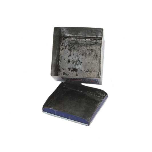 A delightful little miniature biscuit tin by huntley and palmers showing inside of tin and lid