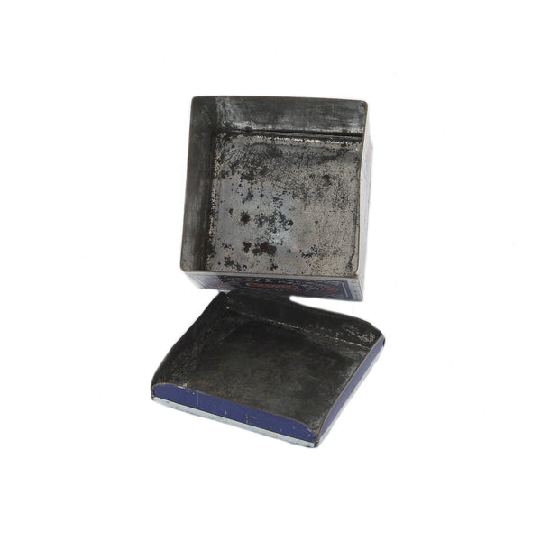A delightful little miniature biscuit tin by huntley and palmers showing inside of tin and lid